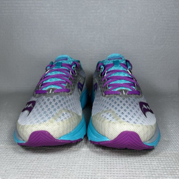 Saucony Kinvara 8 Women's Size 11 Low Cut Running Shoe Sneaks Gray Teal Purple - Picture 3 of 10